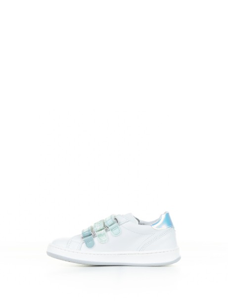 Light blue white sneaker with strap