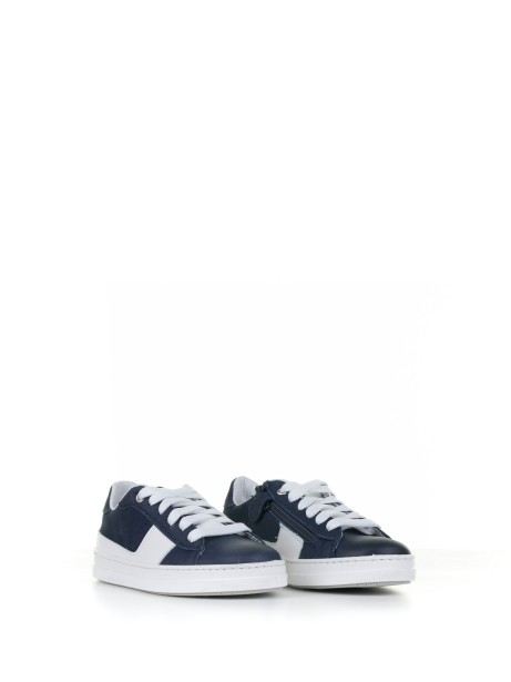 Sneaker blu in pelle