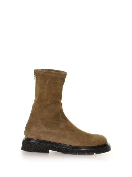 Soft ankle boot in brown suede