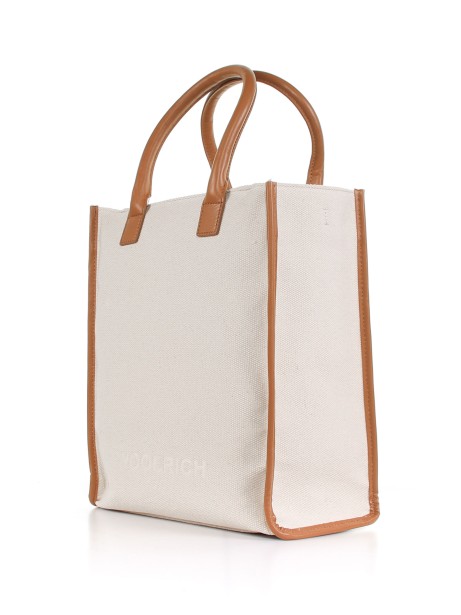 Bag in canvas with contrast profile in leather 2