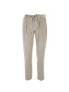 Gray trousers with drawstring