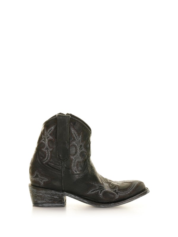 Cowboy style boot with side zip Cowboy style boot with side zip