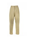 Beige high-waisted trousers