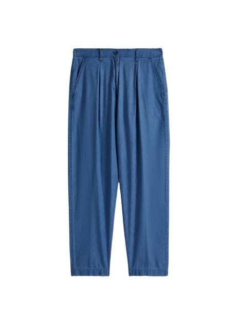 Wide blue trousers