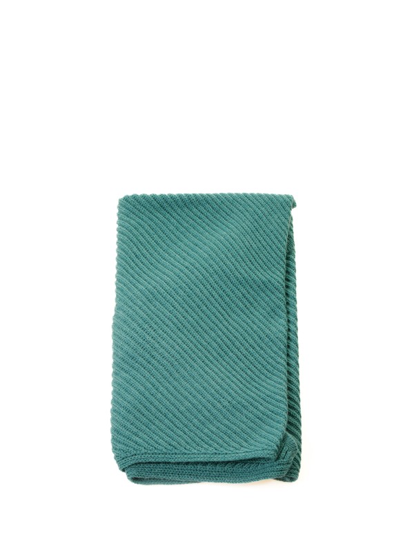 English knitted pure cashmere triangle scarf