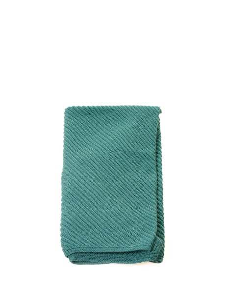 Sciarpa a triangolo in puro cashmere a maglia inglese