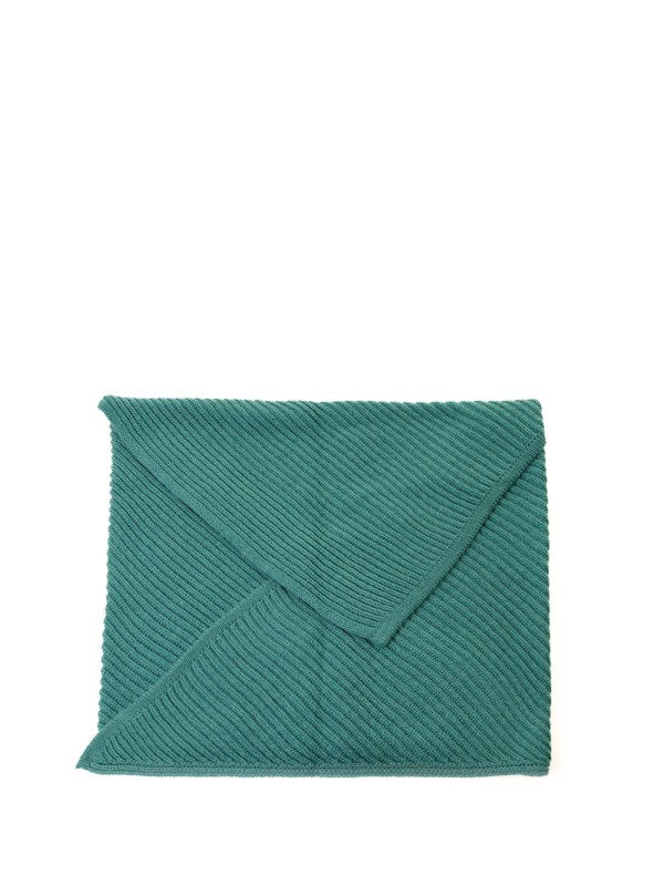 English knitted pure cashmere triangle scarf