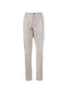 Stretch dove-grey trousers with drawstring