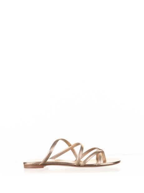 Lucrezia sandal in laminated nappa leather