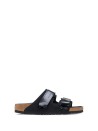 Uji black nubuck slipper