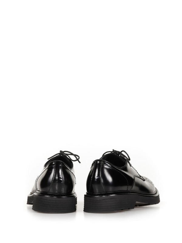 Patent leather derby