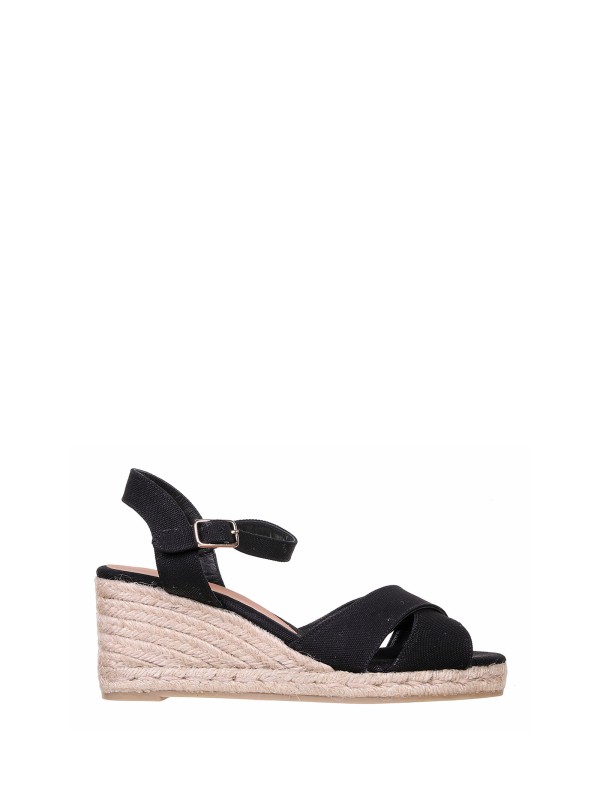 Sandalo Canvas con zeppa Sandalo Canvas con zeppa
