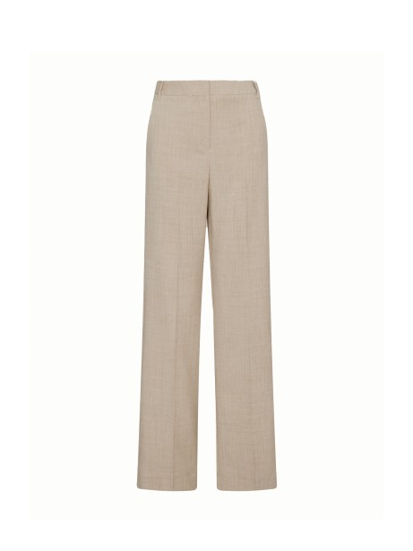 Beige high-waisted trousers