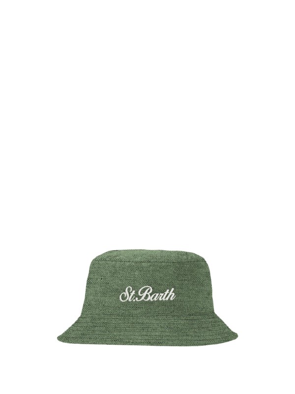 Green linen James hat Green linen James hat