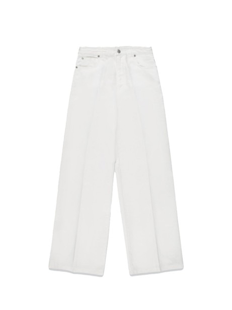Pantalone bianco flare