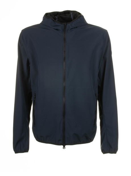 Blue jacket with zip and hood