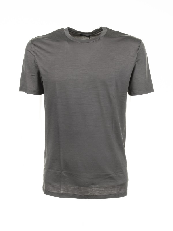 T-shirt antracite in lana merino T-shirt antracite in lana merino