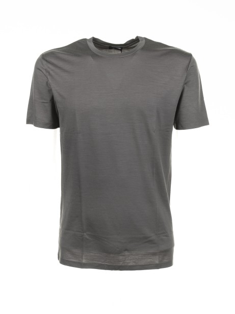 T-shirt antracite in lana merino T-shirt antracite in lana merino