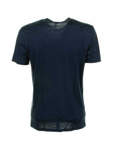 Blue merino wool t-shirt 2