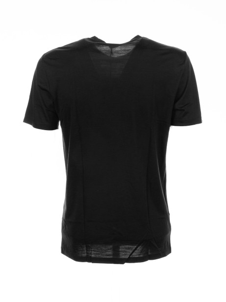 T-shirt nera in lana merino T-shirt nera in lana merino