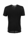 Black merino wool t-shirt