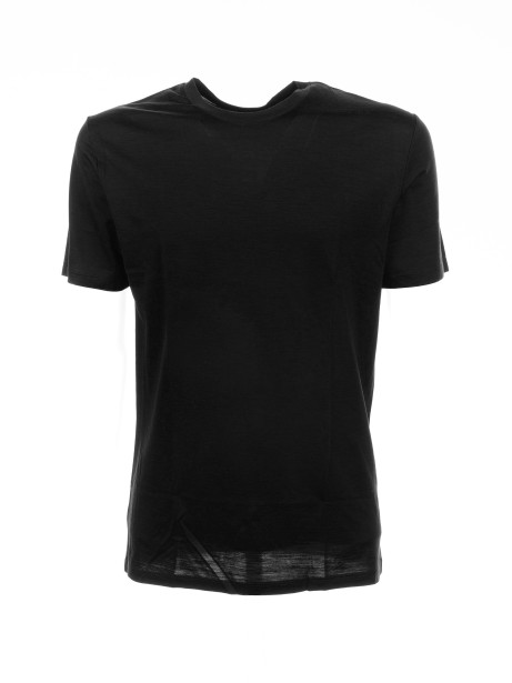 Black merino wool t-shirt 2