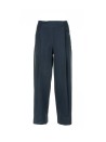 Navy blue poplin trousers
