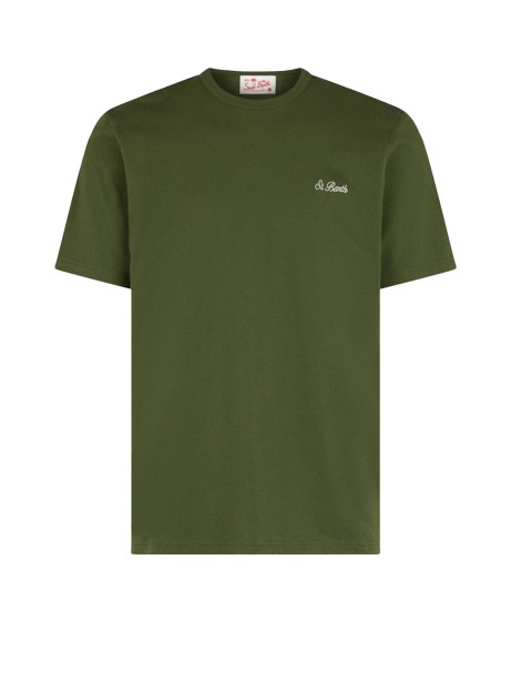 T-shirt verde militare con logo