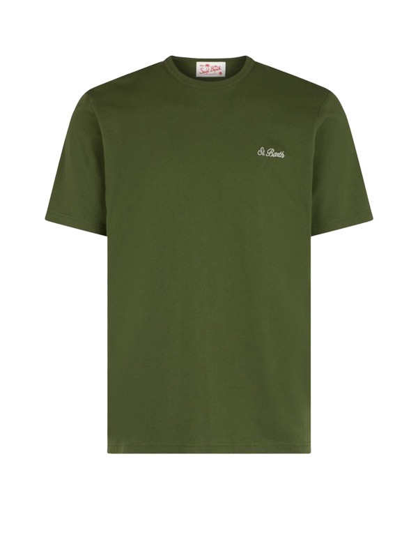 T-shirt verde militare con logo T-shirt verde militare con logo