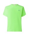 Bright green T-shirt with logo