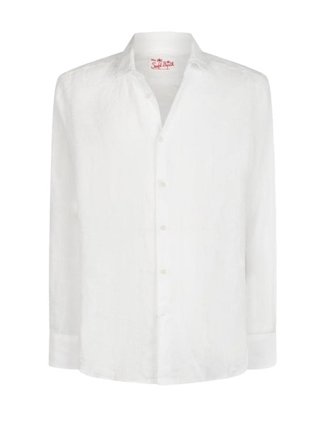 White Pamplona shirt in linen