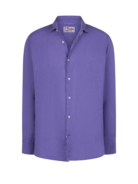 Purple Pamplona shirt in linen