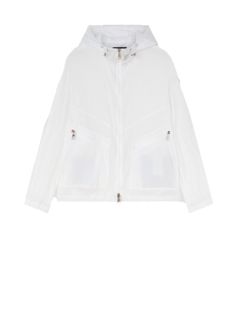 White windbreaker with zip