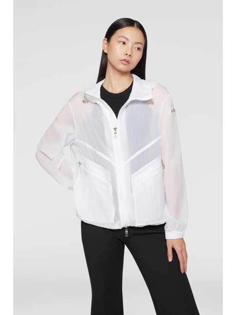 White windbreaker with zip 2