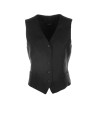 Black linen vest