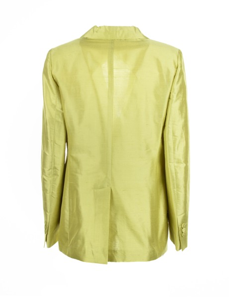 Single-breasted cedar silk jacket 2