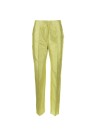 Citron silk trousers