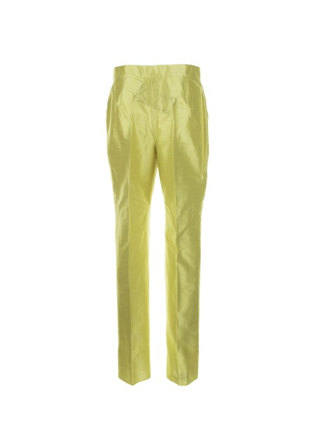 Citron silk trousers 2