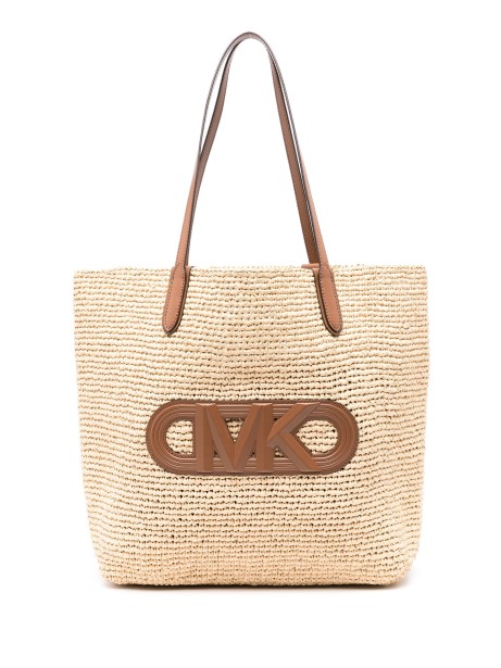 Eliza extra-large straw tote bag with Empire logo