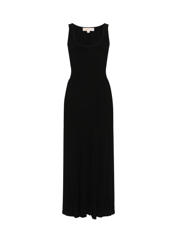 Maxi abito in maglia stretch a coste Maxi abito in maglia stretch a coste