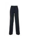 Navy blue high-waisted trousers