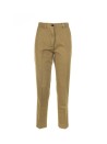 Khaki high-waisted trousers