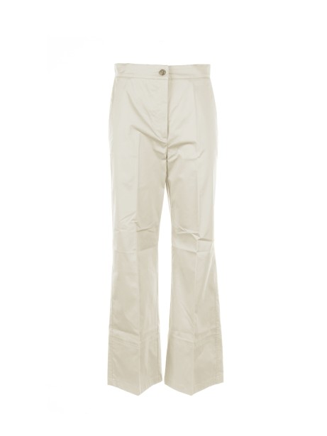 High-waisted wide leg trousers