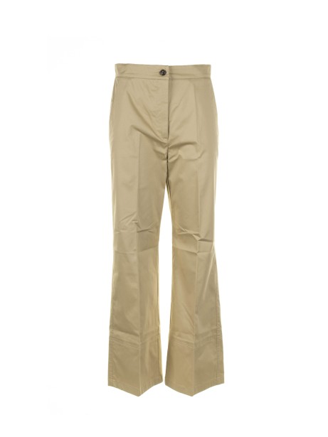 High-waisted wide leg trousers