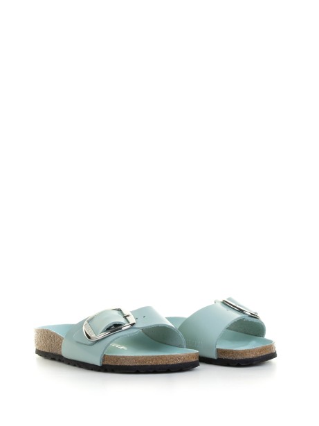 Madrid green patent leather slippers