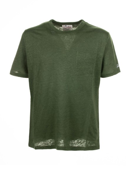 T-shirt girocollo uomo verde