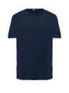 Blue linen and jersey T-shirt