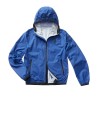 Blue taped windbreaker with zip<BR/>