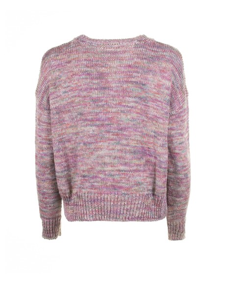 Pink crew-neck sweater 2