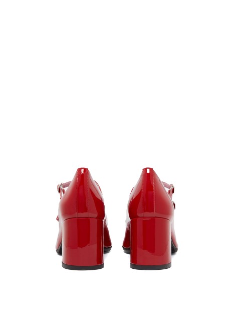 Cinturino in pelle verniciata rosso